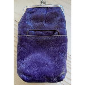 Vintage Purple Leather Kisslock Cigarette/Change Purse
